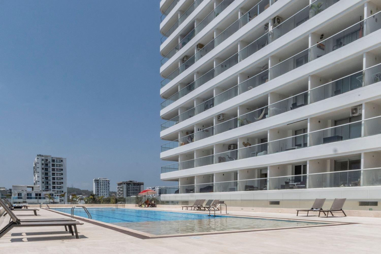 Apartasuite Moderna Vista Al Mar Wifi Piscina Apartamento Cartagena
